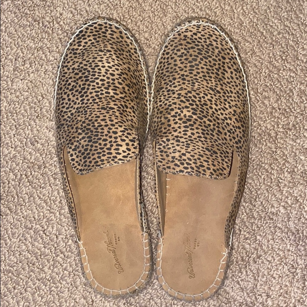 Leopard Print Slide On Espadrilles